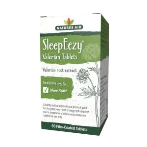 SleepEezy Valerian Root Tablets Relief of Sleep disturbances Vegan 60 Tablets - Natures Aid SleepEezy