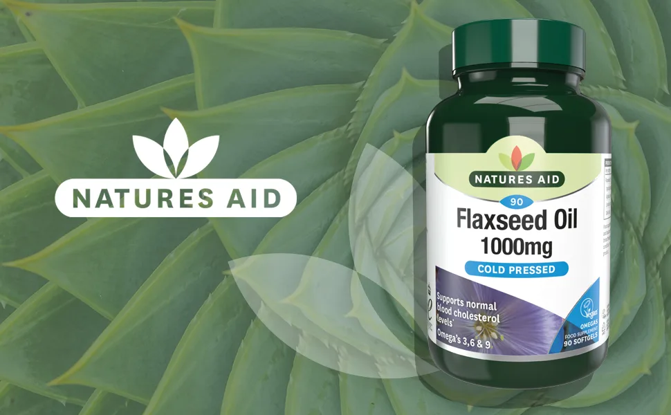 Natures Aid Flaxseed Oil 1000Mg 180 Capsules - Flaxseed Oil