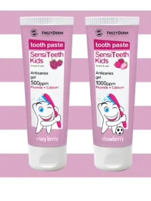 FREZYDERM SENSITEETH Kids Toothpaste 500ppm PN: B00TIOOA28 - anticaries gel
