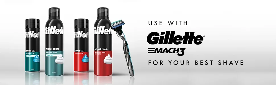 Gillette Series Sensitive Shaving Gel For Men 200 ml Soothes Hydrates & Protects Against Irritation - gilette