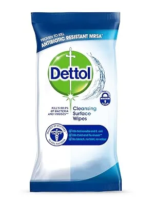 Dettol Antibacterial Surface Cleaning Wipes 84 each 84 Count (Pack of 1) - dettol