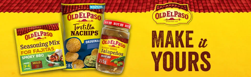 Old El Paso Mexican Chunky Salsa Squeezy 238g Single - Make It Yours Banner