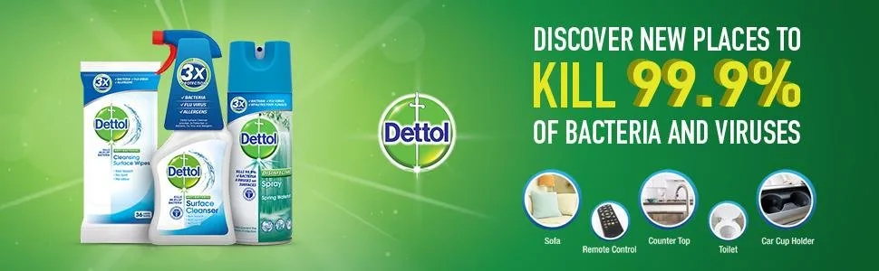 Dettol Antibacterial Surface Cleaning Spray Lime and Mint 750 ml (Pack of 1) (Packaging May Vary) - dettol