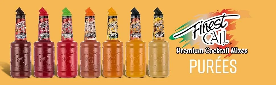 Finest Call PassionFruit Premium Fruit Puree for Cocktails Cooking & Baking 1 Litre 1.18 kg (Pack of 1) Passionfruit Puree - Finest Call Bar Essentials Purees Pre-mixes