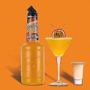 Finest Call PassionFruit Premium Fruit Puree for Cocktails Cooking & Baking 1 Litre 1.18 kg (Pack of 1) Passionfruit Puree - Finest Call Passionfruit