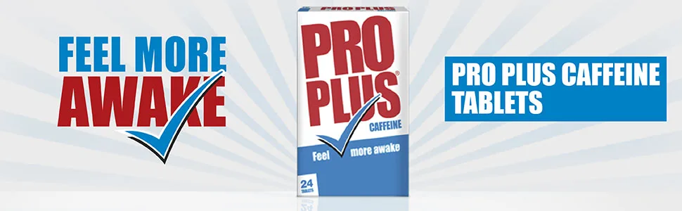 Pro Plus 24 tablets - Caffeine tablets - Sugar Free 24 Count (Pack of 1) - Image of Pro Plus 24 carton