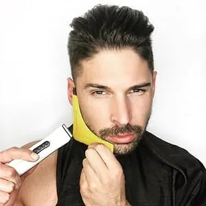 New Groomarang Beard Styling and Shaping Template Comb Tool Perfect Lines & Symmetry Shape Face Neck Line Fast And Easily. - BEARD STYLING COMB