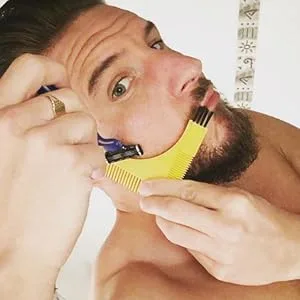New Groomarang Beard Styling and Shaping Template Comb Tool Perfect Lines & Symmetry Shape Face Neck Line Fast And Easily. - product information 3