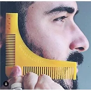 New Groomarang Beard Styling and Shaping Template Comb Tool Perfect Lines & Symmetry Shape Face Neck Line Fast And Easily. - product information 7