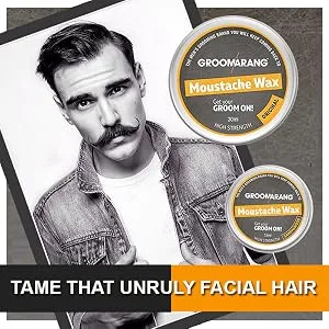 Groomarang Moustache & Beard Wax Extra Strong Sandalwood 100% Natural Hair Care Organic & Natural 15ml - product information 2