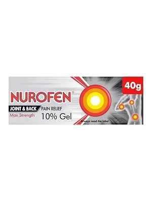 Nurofen Joint & Back Pain Relief Max Strength 10% Gel Ibuprofen 40g - Nurofen