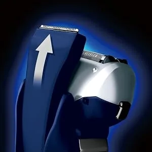 Panasonic ES-RT37 Wet and Dry Rechargeable Electric 3-Blade Shaver for Men (100-240 V) Grey Single - Pop-Up Trimmer