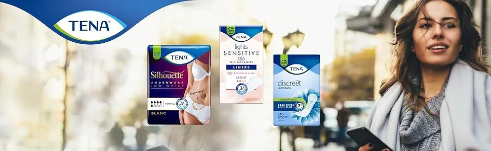 TENA Discreet Extra Individually Wrapped for Women with Medium Bladder Weakness Incontinence and Unpredictable Leaks 72 Incontinence Pads (12 x 6 packs) 72 Count (Pack of 1) - product information 1
