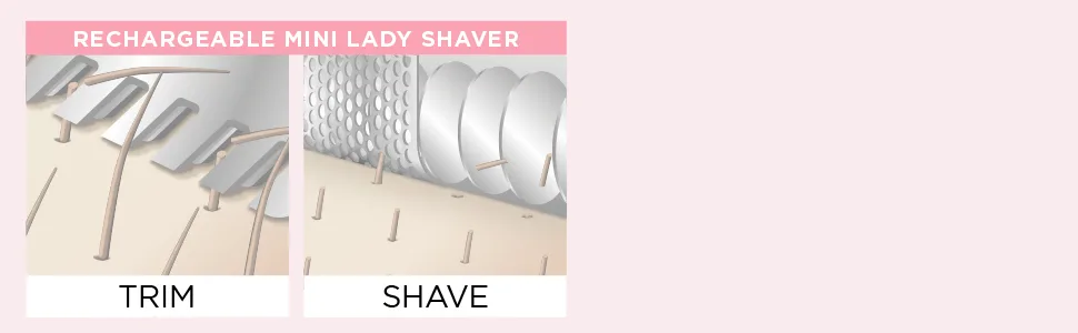 Magnitone GoBare! Rechargeable Waterproof Compact Mini Lady Shaver for Legs Underarms and Bikini Line (Pink) - magnitone lady shaver
