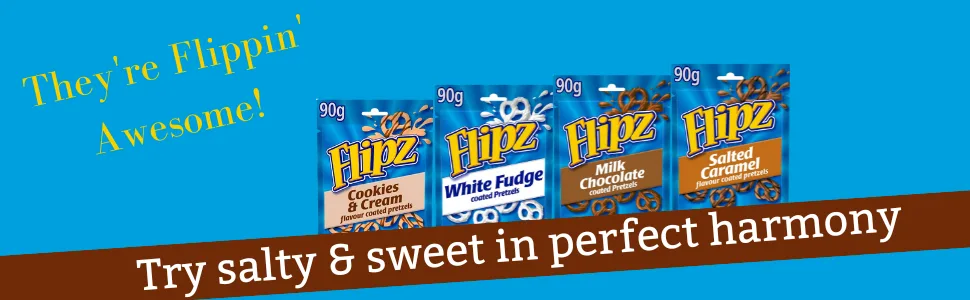 Flipz Milk Chocolate Coated Pretzel Snacks 90 g (Pack of 1) - Bottom Banner