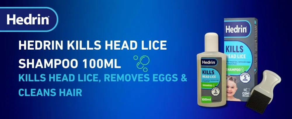 Hedrin Head Lice Shampoo and Comb Kit Kills Head Lice and Eggs in 5 Minutes - 4 Treatments uitable for Adults and Children - Formerly All-in-One - Packaging May Vary - 100ml - remove headlice kill headlice head lice removal nit not nit wits voisene hedrin shampoo comb kit