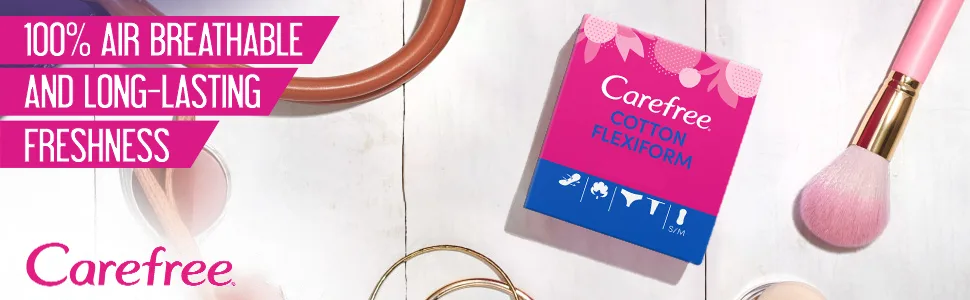Carefree Cotton Feel Normal panty liners 56 Count (Pack of 1) 56 count (Pack of 1) Cotton Feel Normal - carefree flexiform