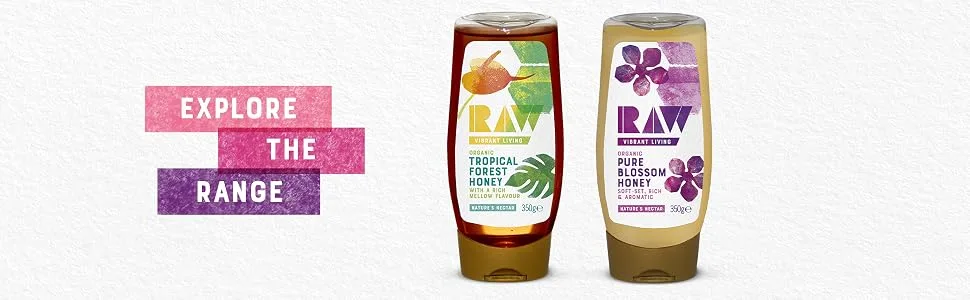 Raw Vibrant Living Organic Acacia Flower Honey 350g - Explore the range