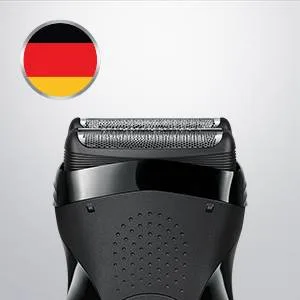 Braun Series 3 Electric Shaver For Men with Precision Beard Trimmer UK 2 Pin Plug 300 Black Razor Rated Which Great Value - German design