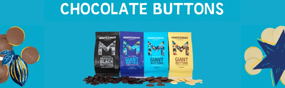 Montezuma's Giant Creamy White Chocolate Buttons Deliciously Gluten Free & Organic 180g Bag - Bottom Banner