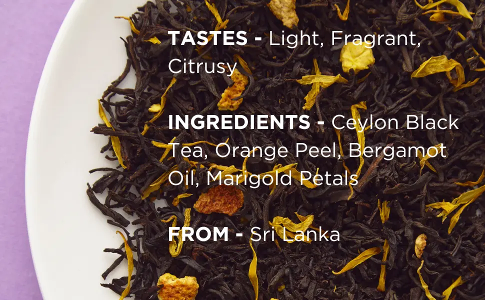 Brew Tea Co - Earl Grey Loose Leaf Tea - Light & Fragrant - 226g - Earl Grey tastes