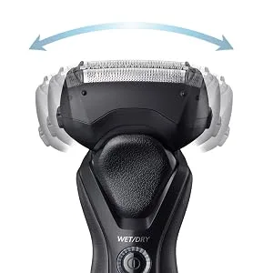 Panasonic ES-RT37 Wet and Dry Rechargeable Electric 3-Blade Shaver for Men (100-240 V) Black Single - rt37
