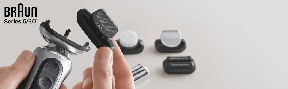 Braun EasyClick Stubble Beard Trimmer Attachment For New Generation Series 5 6 and 7 Electric Shaver With Four Different Stubble Lengths Black - Turn your shaver into a multifunctional device with EasyClick