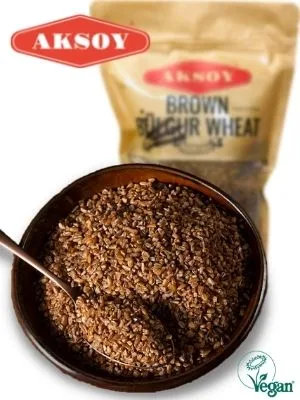 Aksoy Brown Bulgur Wheat 1.25KG 1.25 Kilograms - Aksoy brown bulgur