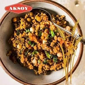 Aksoy Brown Bulgur Wheat 1.25KG 1.25 Kilograms - MAKE A BULGUR PILAF WITH TOMATOES