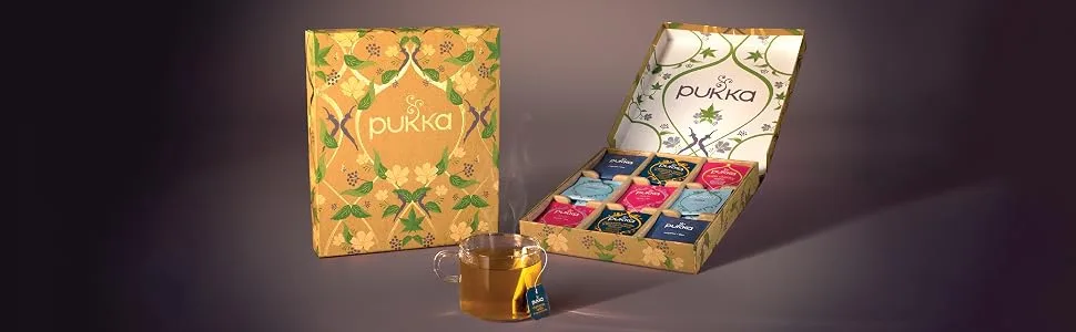 Pukka Herbs | Relax Herbal Tea Selection Box  | 9 Flavours | 45 Sachets  | Lavender Tea | Chamomile Tea | Relaxing Gift | Organic Herbal Tea Relax Box - premium herbal tea gift