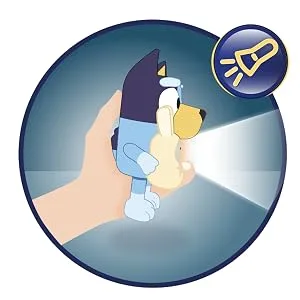 Bluey 2 in 1 Bedtime Night Light and Handy Flashlight - LED Night Light with Auto-Off Timer Multicolor 14312 - Bluey GoGlow Dream