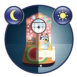 Bluey 2 in 1 Bedtime Night Light and Handy Flashlight - LED Night Light with Auto-Off Timer Multicolor 14312 - Bluey GoGlow Dream