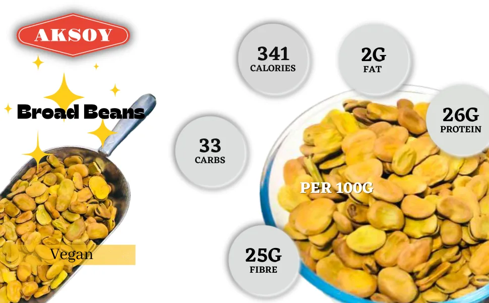 Whole Broad Beans 1.25KG - Aksoy Broad Beans - Nutritions