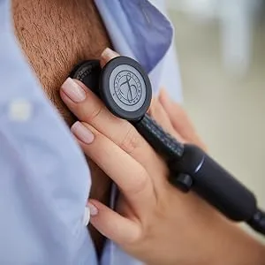 Littmann 3M CORE Digital Stethoscope Black Chestpiece Tube Stem and Headset 69 cm 8490 Black / Black Chestpiece Single - Littmann CORE Stethoscope