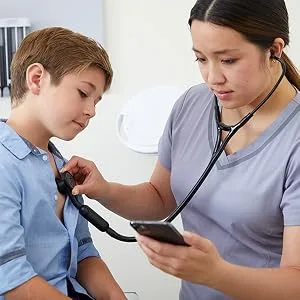 Littmann 3M CORE Digital Stethoscope Black Chestpiece Tube Stem and Headset 69 cm 8490 Black / Black Chestpiece Single - Littmann CORE Stethoscope