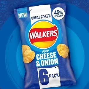 Walkers Less Salt Lightly Salted 45G Red Lightly Salted 45 g (Pack of 1) - walker less salt crisps snacks low fat