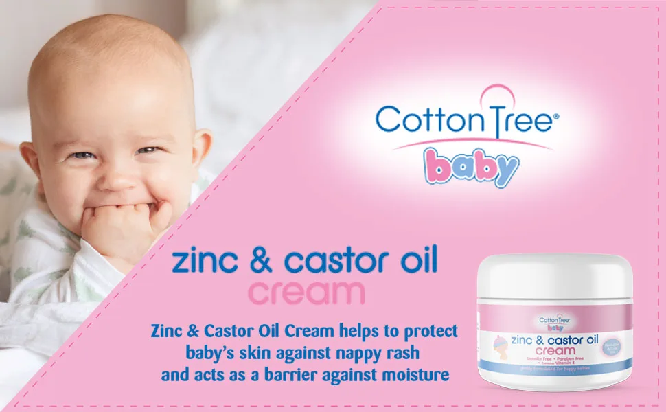 Cotton Tree Zinc And Castor Oil Cream For Nappy Rash White - product information 2