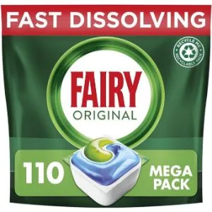 Fairy All-In-1 Dishwasher Tablets Bulk 110 Tablets Original Effective Even On Dried-On Grease Fresh 110 Tablets - product information 2