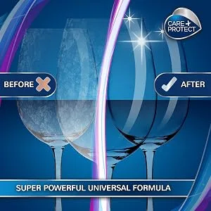 CARE+PROTECT Ultra Shine Universal Rinse Aid for Dishwasher Powerful on Stains and Halos Helps Faster Drying 500ml - rinse aid