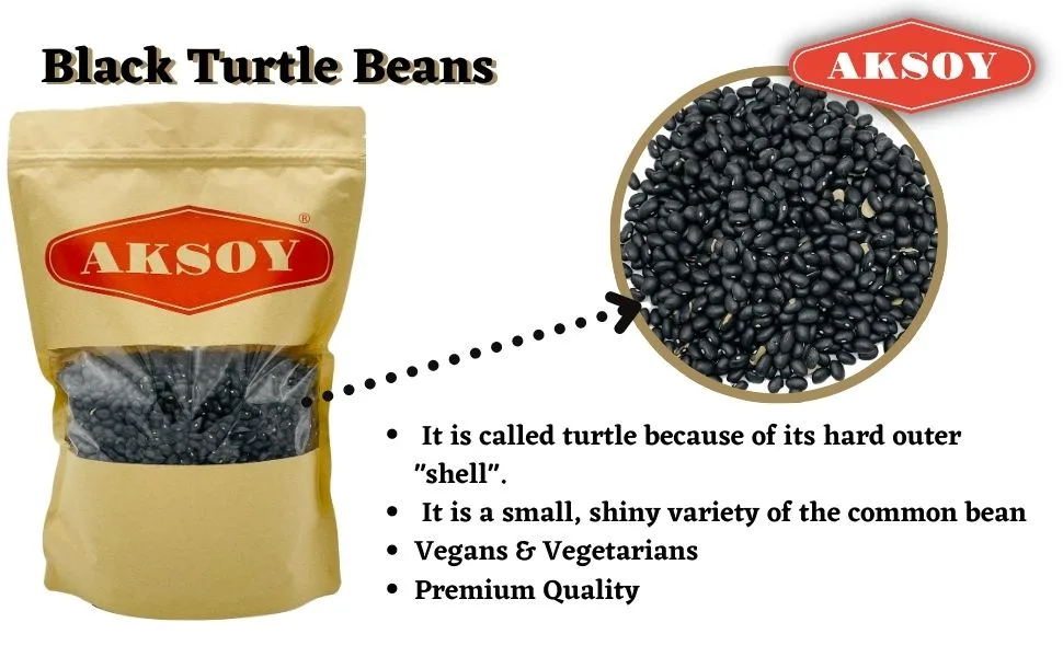 Aksoy black turtle beans 1250g - black turtle beans detail