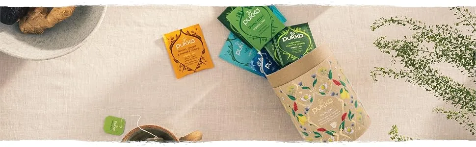 Pukka Herbs Herbal Favourites Tea Collection | Organic | Eco-Friendly | Tea Collection | Secret Santa | 30 Sachets | 5 Flavours - Pukka