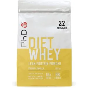PhD Nutrition Diet Whey Low Calorie Protein Powder Low Carb High Protein Lean Matrix Creamy Vanilla Diet Whey Protein Powder High Protein 32 Servings Per 800g Bag - product information 2