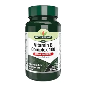 Natures Aid Vitamin B Complex Tablet 100 mg (60 tablets) - Natures Aid Vitamin B Complex 100
