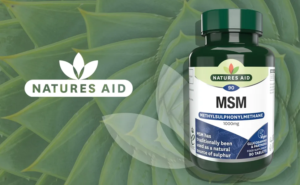 Natures Aid MSM (Methylsulphonylmethane) 1000 mg - natures aid msm tablets