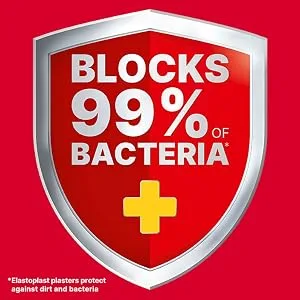 Elastoplast Water Resistant Plastic Plasters (20 Pieces) Dirt and Water-Resistant Plasters Plasters Waterproof First Aid Plasters Strong Adhesion with Non-Stick Wound Pad Breathable Material Tan 20 Count (Pack of 1) - product information 4