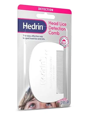 Hedrin Detection Comb white - Hedrin comb; head lice comb; nits comb; nit comb; headlice comb