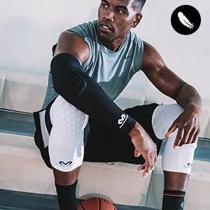 McDavid Compression Arm Sleeve with Padding for men and women White S - hex padding, mcdavid, 6500, 6501, arm sleeve, sport, volley, volleyball, handball, compression
