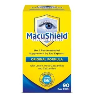 Macushield Capsules 90 count (Pack of 1) Old Version - MacuShield Original 90 day supplement with lutein, zeaxanthin and meso-zeaxanthin. no.1 recommended