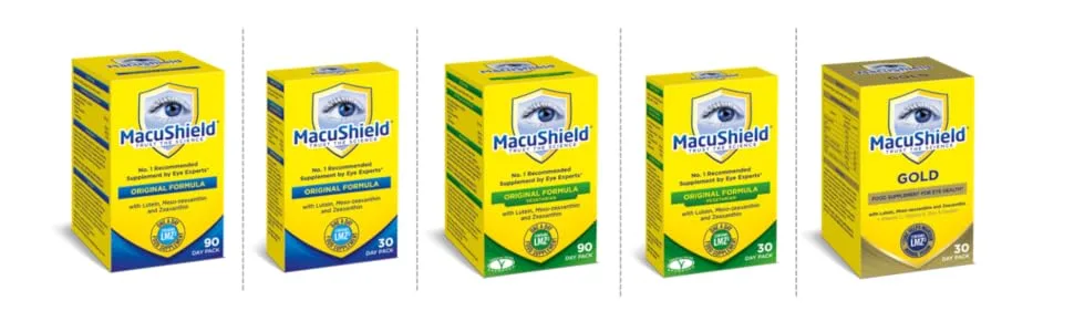 Macushield Capsules 90 count (Pack of 1) Old Version - MacuShield, supplements containing lutein, zeaxanthin and meso-zeaxanthin. recommended by eye expert