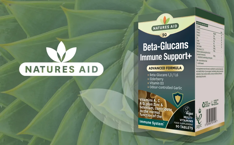 Natures Aid Immune Support 30 Tablets - natures aid beta glucans immune support vitamins with elderberry